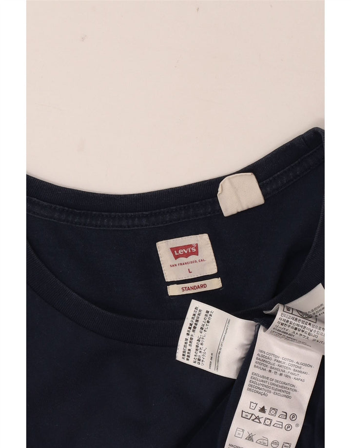 Ανδρικό μπλουζάκι Levi's Standard Top Large Navy Blue από βαμβάκι