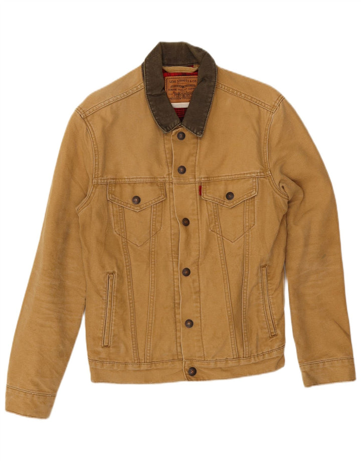 Ανδρικό μπουφάν Levi's Bomber UK 36 Small Beige Colourblock Cotton