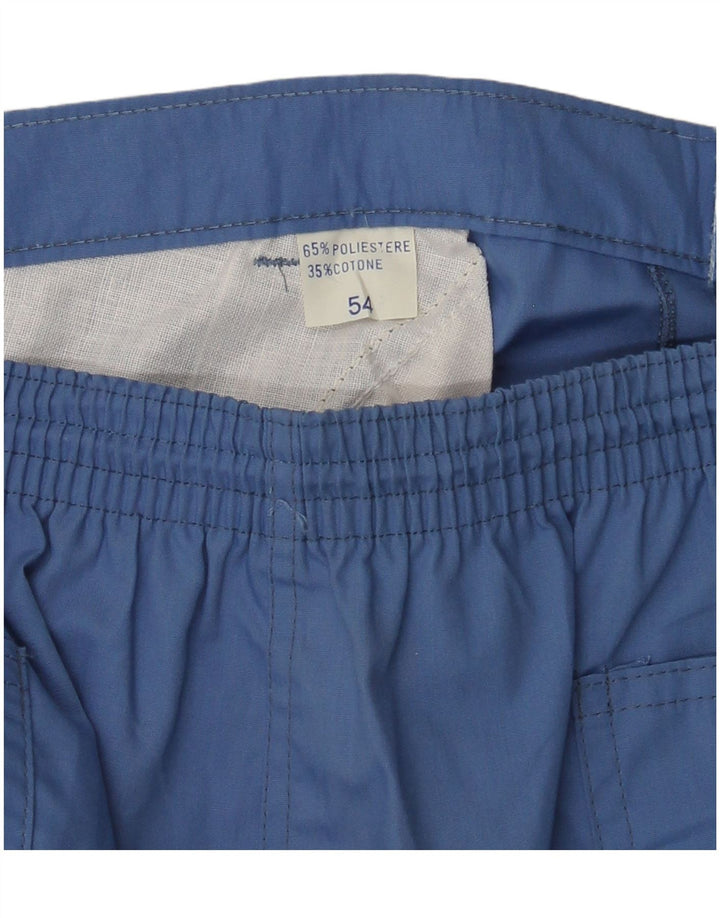 VINTAGE Ανδρικό Σορτς Chino IT 54 2XL W32 Μπλε Πολυεστέρας