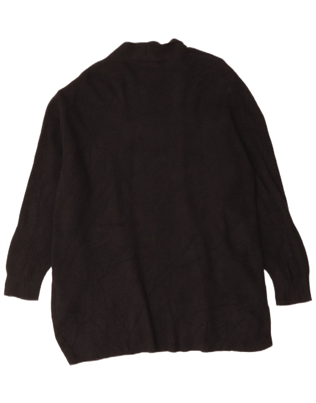 Marks & Spencer Γυναικείο Longline ανοιχτό πουλόβερ ζακέτα UK 24 4XL Μαύρο