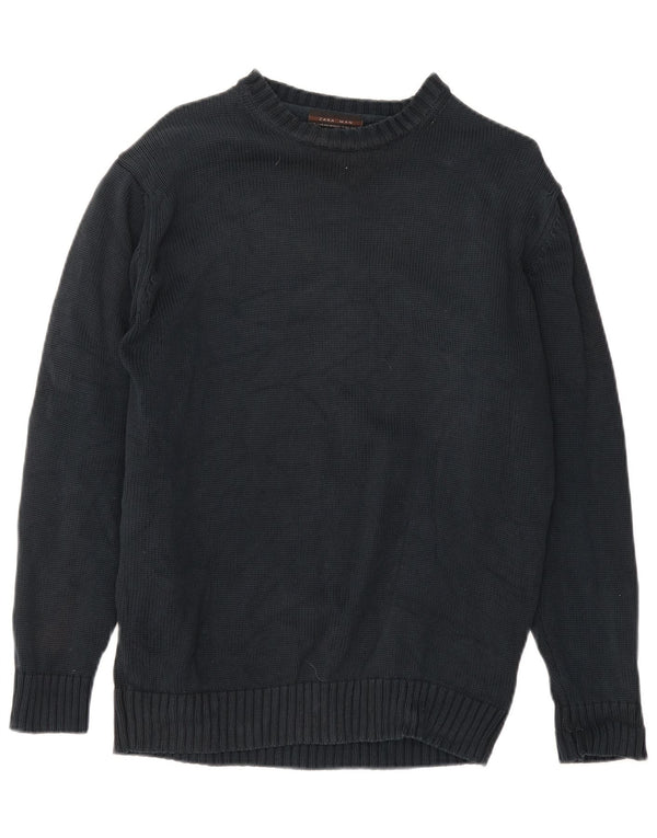 Ανδρικό πουλόβερ Zara Crew Neck Jumper XL Μαύρο