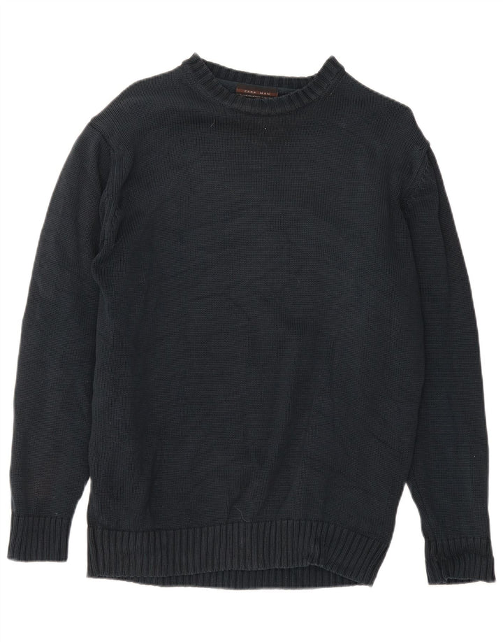 Ανδρικό πουλόβερ Zara Crew Neck Jumper XL Μαύρο