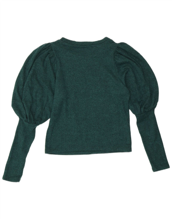 ZARA Γυναικείο πουλόβερ με λαιμόκαυστο UK 10 Small Green