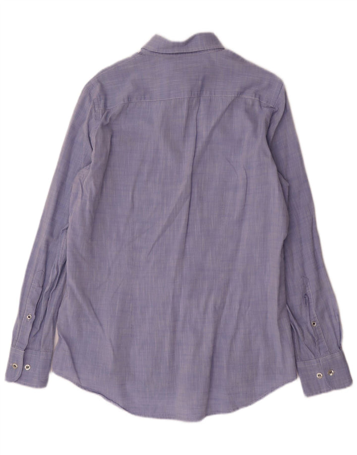 FRED PERRY Ανδρικό πουκάμισο Slim Fit Μικρό Μπλε Βαμβακερό