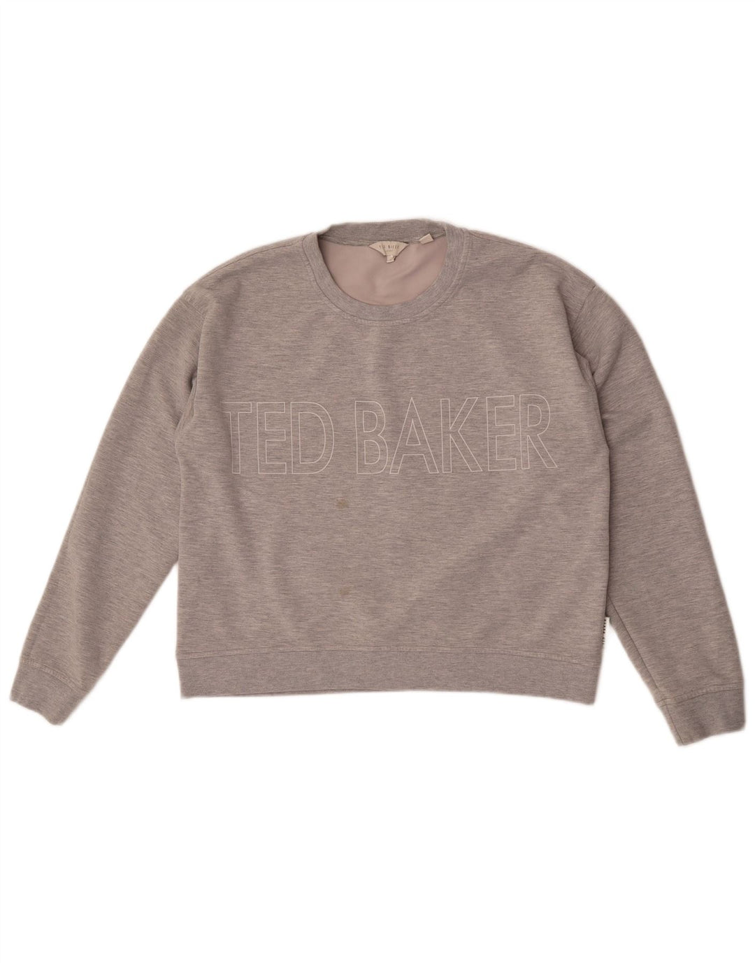 Γυναικείο γραφικό φούτερ Ted Baker Jumper Size 4 Large Grey Flecked