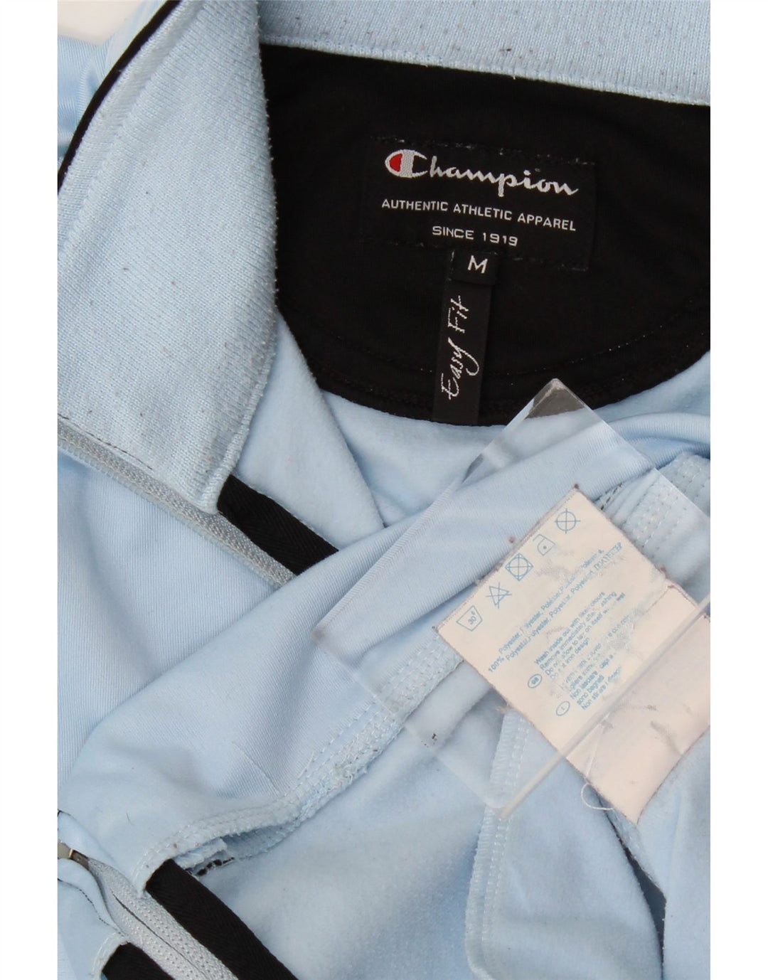Champion Womens Easy Fit Top Jacket UK 14 Medium Blue Polyester