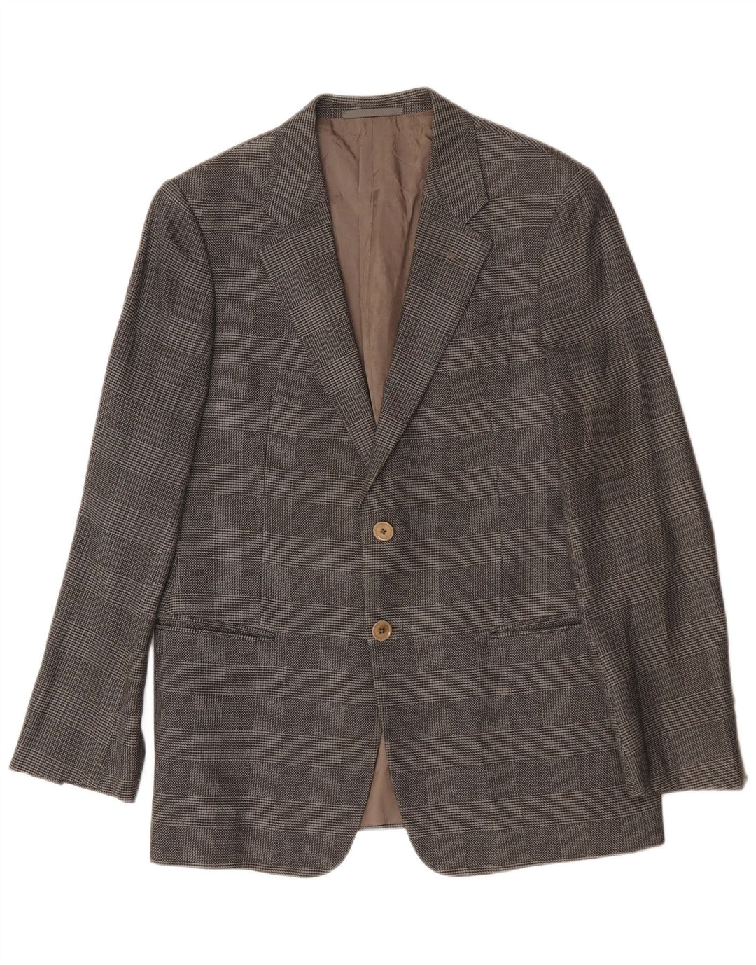 Armani Ανδρικό σακάκι με 2 κουμπιά σακάκι UK 38 Medium Grey Check
