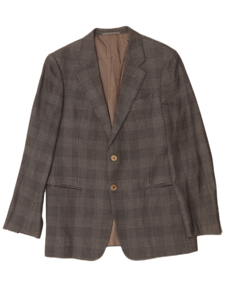 Armani Ανδρικό σακάκι με 2 κουμπιά σακάκι UK 38 Medium Grey Check