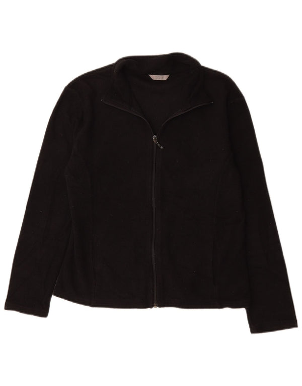 Marks & Spencer Γυναικείο Fleece Jacket UK 12 Medium Black Polyester