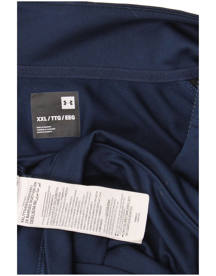 Ανδρική αθλητική φόρμα UNDER Armour Top Jacket 2XL Navy Blue Colorblock Polyester