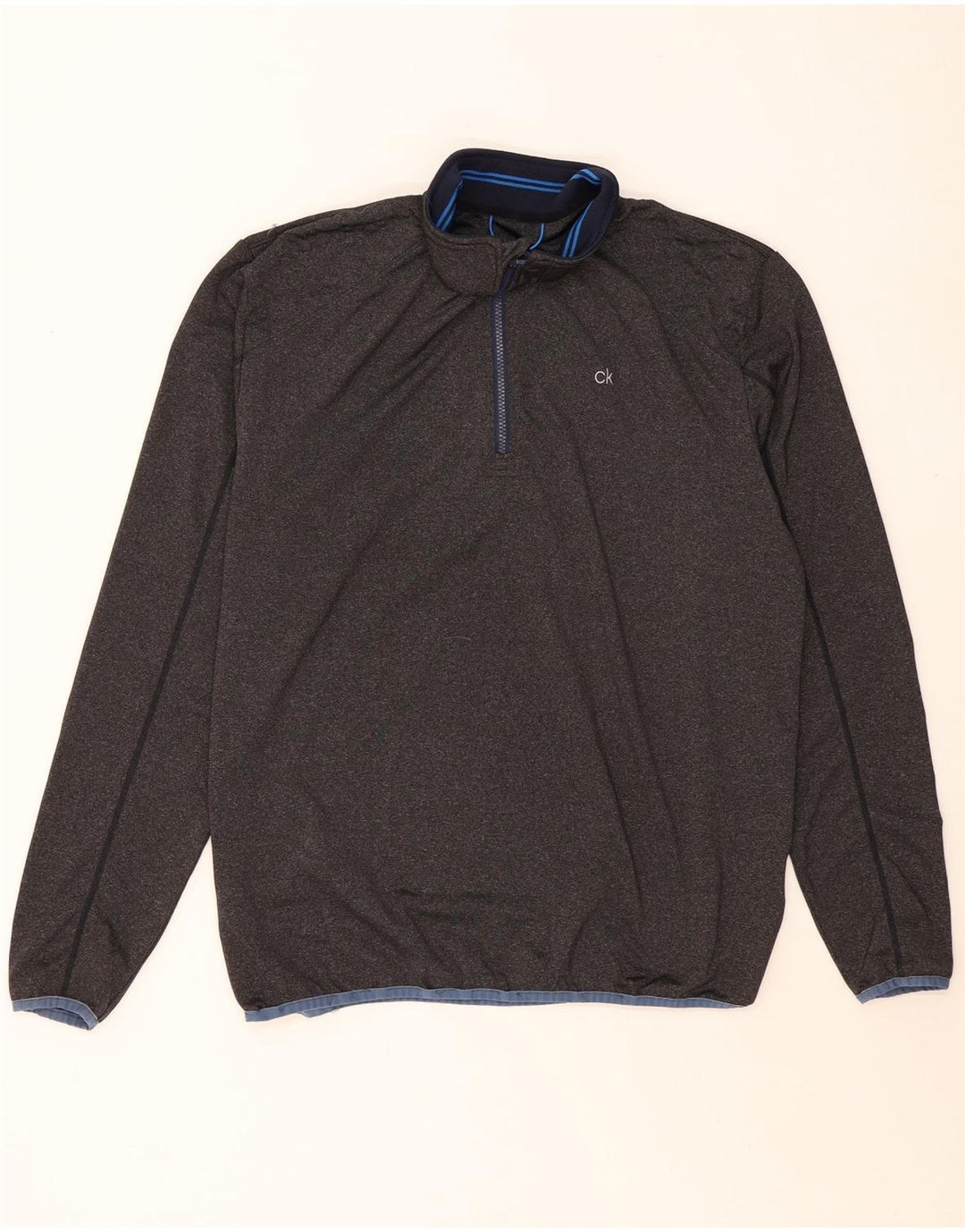 Ανδρική φόρμα πουλόβερ με φερμουάρ CALVIN KLEIN Top XL Grey Polyester