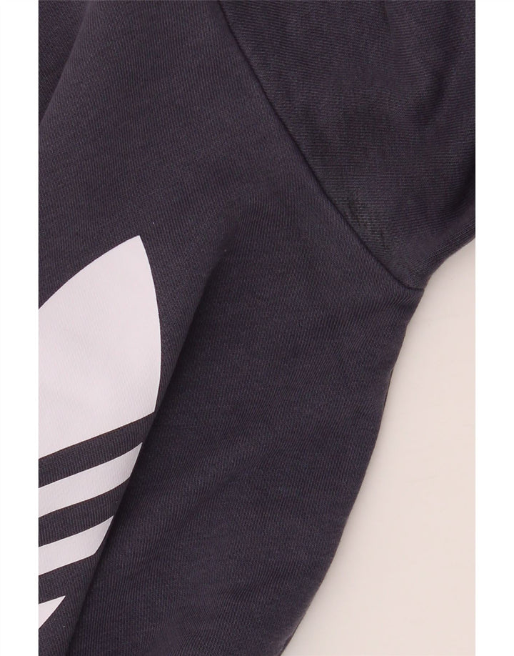 Γραφικό φούτερ ADIDAS Boys Jumper 13-14 ετών Navy Blue Cotton