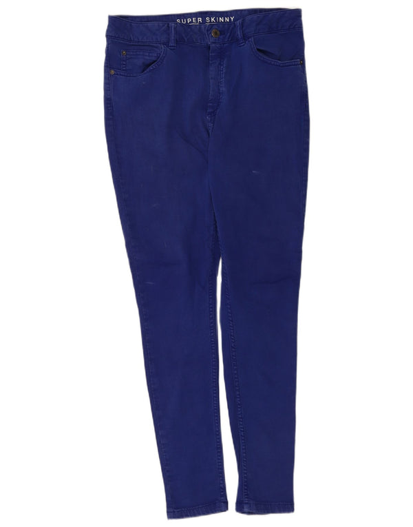 Marks & Spencer Γυναικεία Super Skinny Jeans UK 12 Medium W30 L28 Blue Cotton