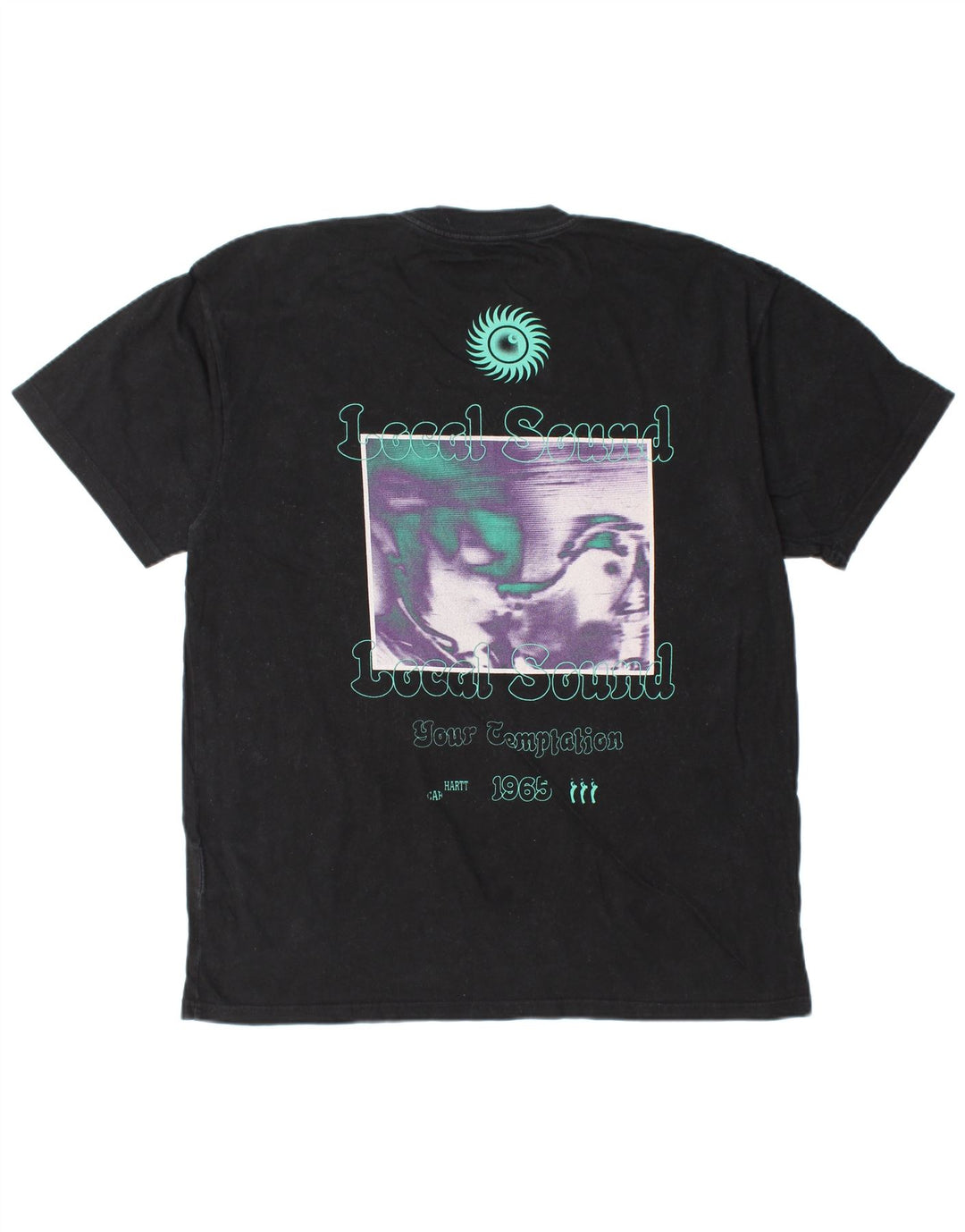 Ανδρικό γραφικό μπλουζάκι CARHARTT Top μεγάλο μαύρο βαμβακερό