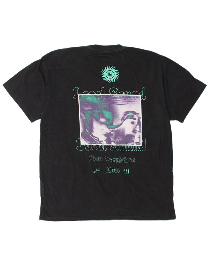 Ανδρικό γραφικό μπλουζάκι CARHARTT Top μεγάλο μαύρο βαμβακερό