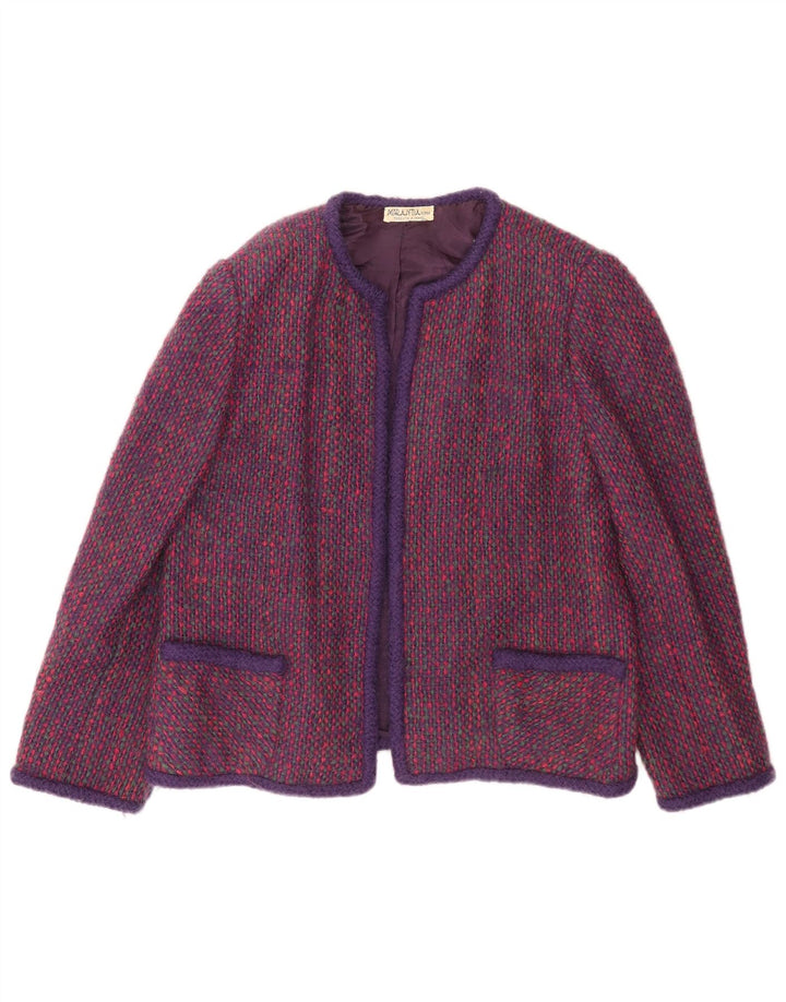 Vintage γυναικείο σακάκι μπλέιζερ UK 18 XL μωβ μαλλί