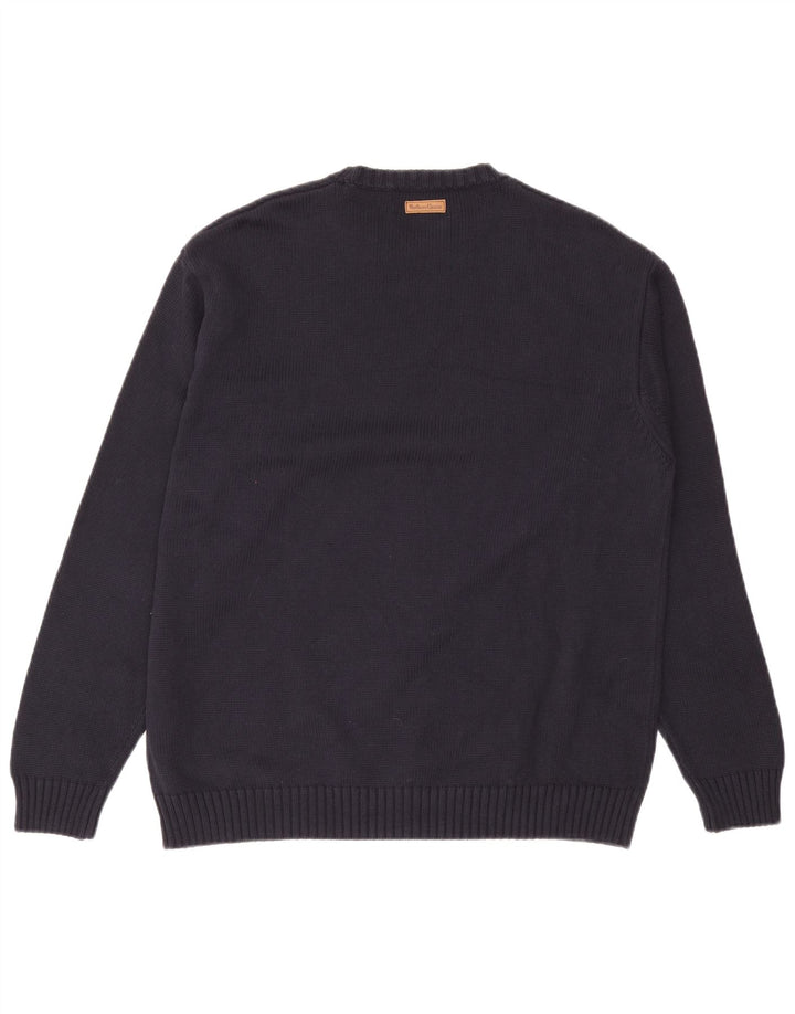 Ανδρικό πουλόβερ Marlboro Classics Crew Neck Jumper XL Navy Blue Cotton