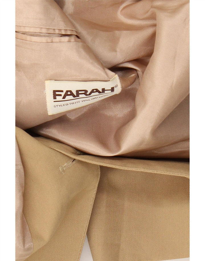 FARAH Mens 2 Button Blazer Jacket Size 46 2XL Beige Vintage Farah and Second-Hand Farah from Messina Hembry 