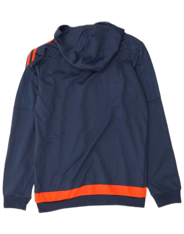 Ανδρικό κουκούλα Adidas Μικρό μπλε Navy Colorblock Πολυεστέρας