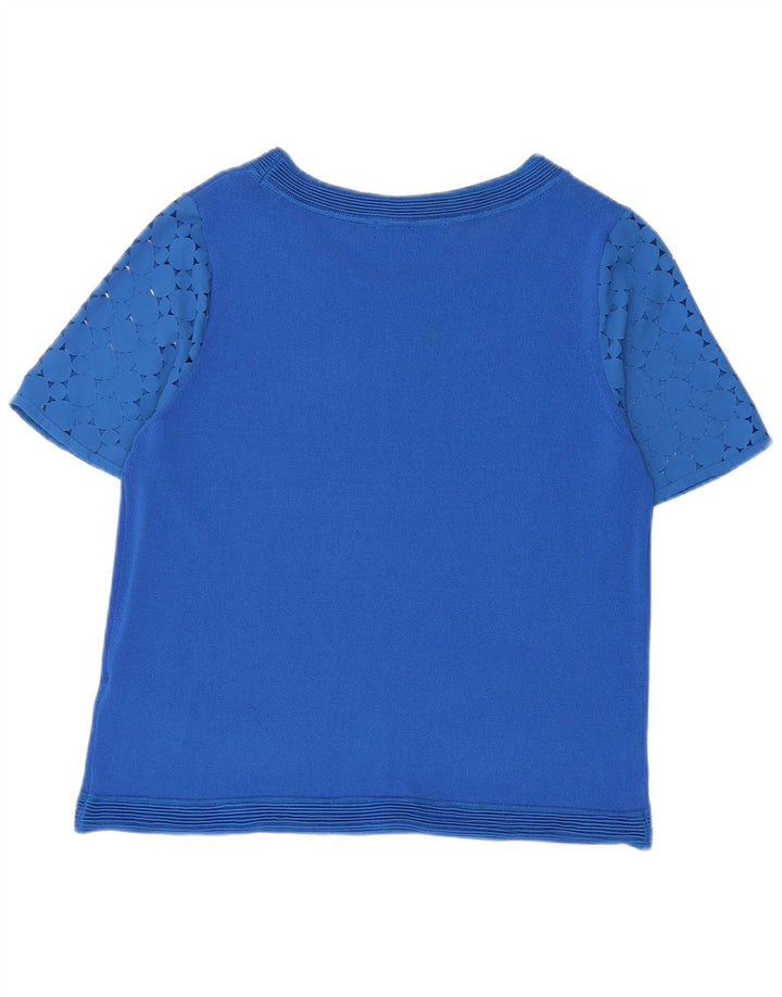 Γυναικεία μπλούζα Marks & Spencer Top UK 12 Medium Blue Geometric Viscose