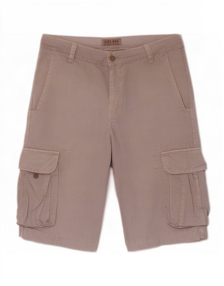 Zara Ανδρικό σορτς Cargo EU 40 Medium W31 Μωβ