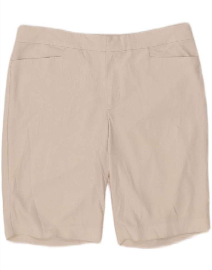 Chaps Γυναικείο Casual σορτς UK 16 μεγάλο W36 λευκό βαμβακερό