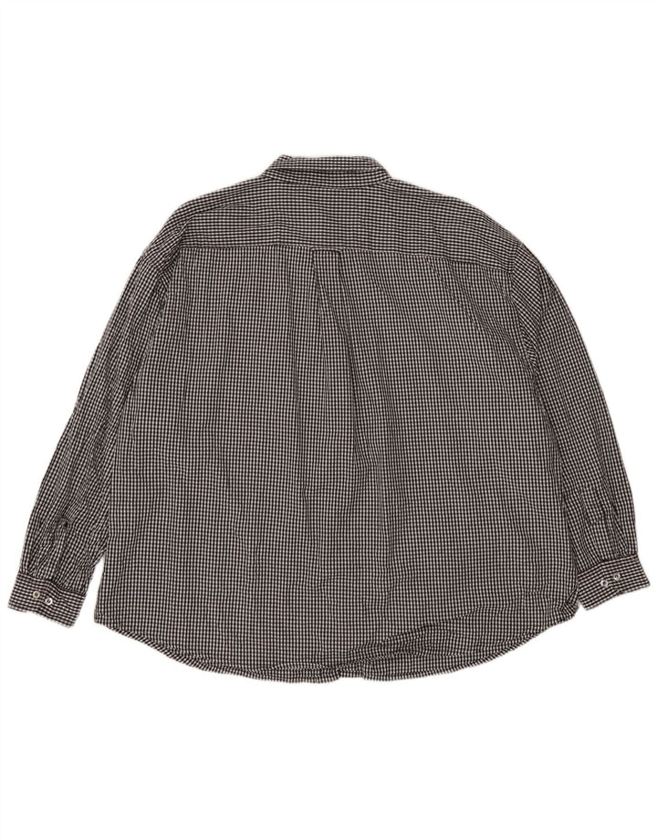 RUSSELL ATHLETIC Ανδρικό πουκάμισο Arkansa Razorbacks 3XL Μαύρο βαμβακερό Gingham