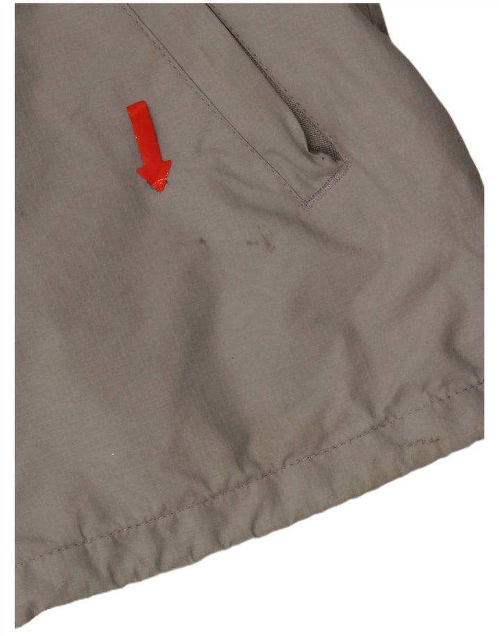 Superdry γυναικείο μπουφάν με κουκούλα αντιανεμικό UK 16 μεγάλο γκρι νάιλον