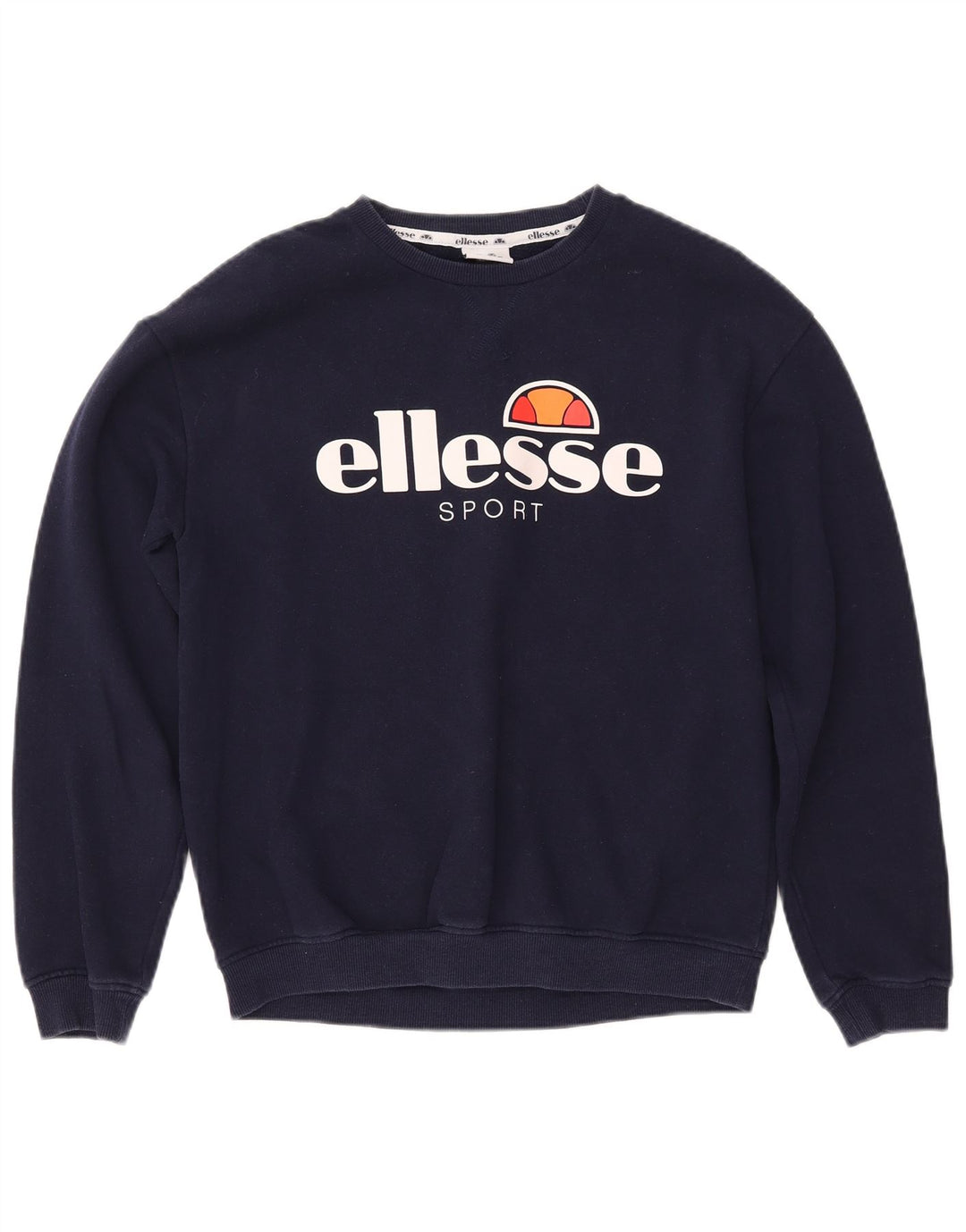 Γυναικείο γραφικό φούτερ ELLESSE Jumper UK 12 Medium Navy Blue Cotton