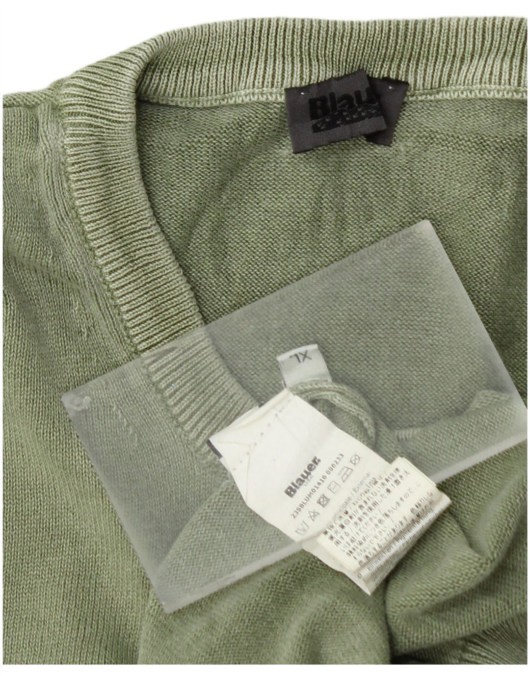 Ανδρικό πουλόβερ Blauer Crew Neck Jumper XL Πράσινο βαμβακερό