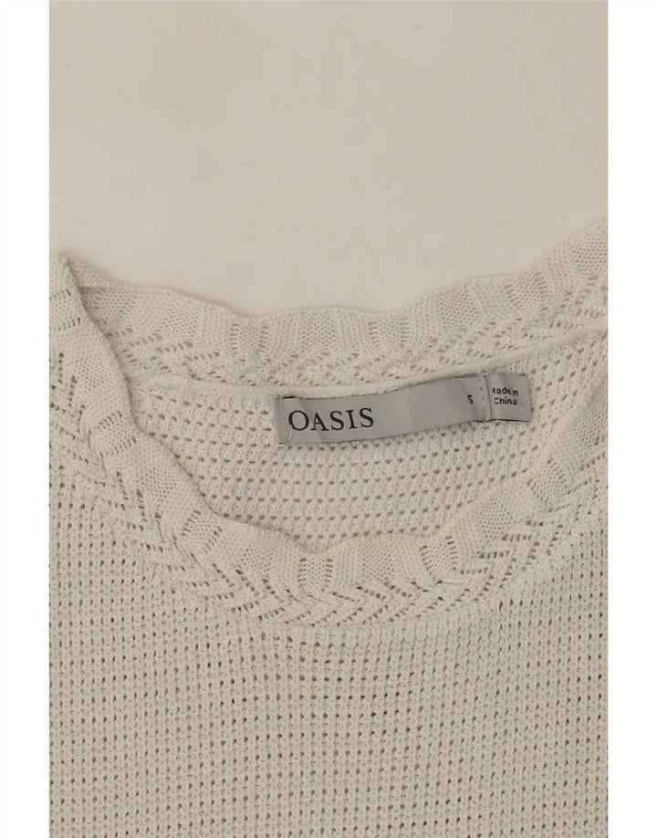Γυναικείο πλεκτό γιλέκο Oasis UK 8 Small White