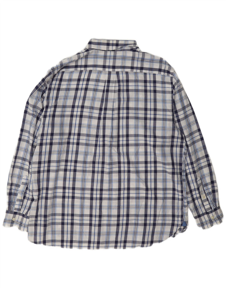 Chaps Ανδρικό φανελένιο πουκάμισο XL Navy Blue καρό βαμβακερό