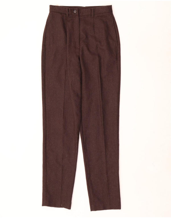 Benetton Γυναικείο Ψηλόμεσο Παντελόνι IT 40 Small W24 L30 Καφέ