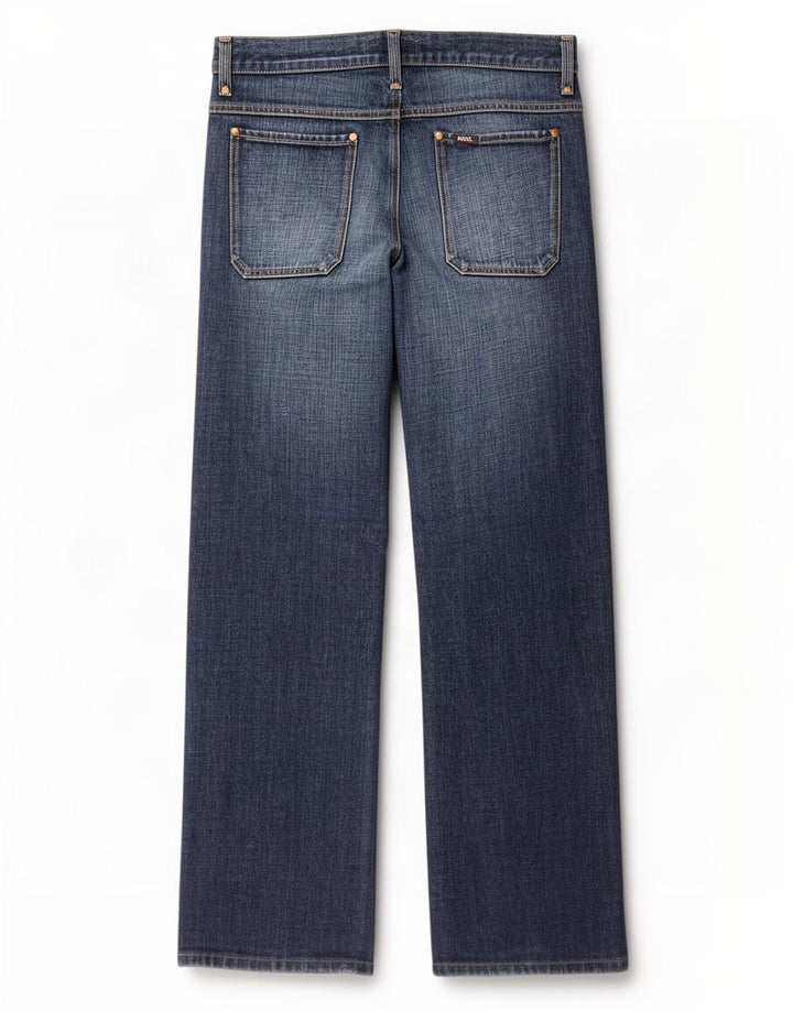 Rifle Ανδρικό ίσιο τζιν W34 L31 Navy Blue Cotton