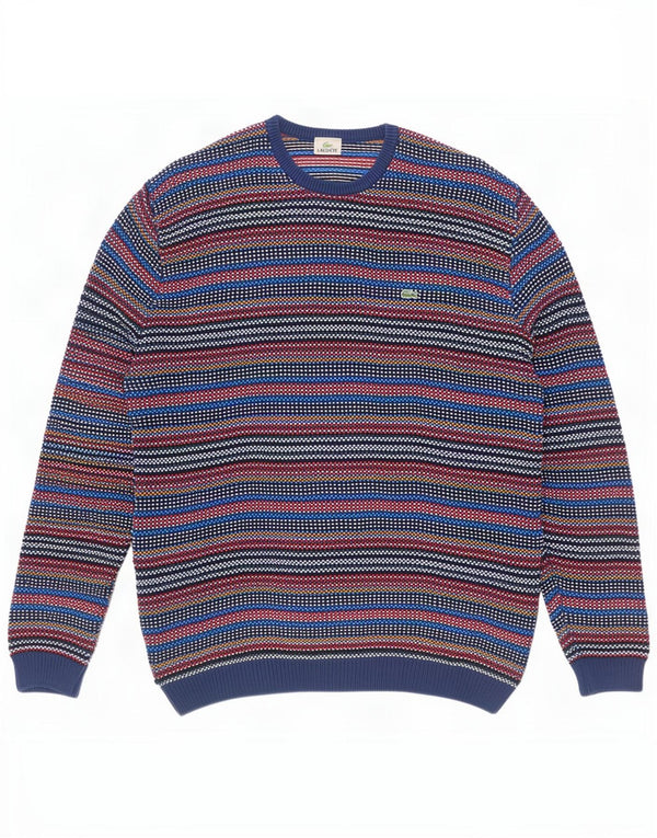 Ανδρικό πουλόβερ Lacoste Crew Neck Jumper Μέγεθος 7 2XL Πολύχρωμο Pinstripe