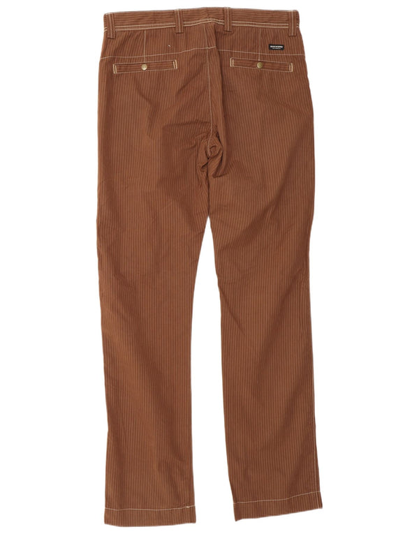 DOCKERS Ανδρικό παντελόνι Chino με λεπτή εφαρμογή W34 L34 Καφέ Pinstripe Classic