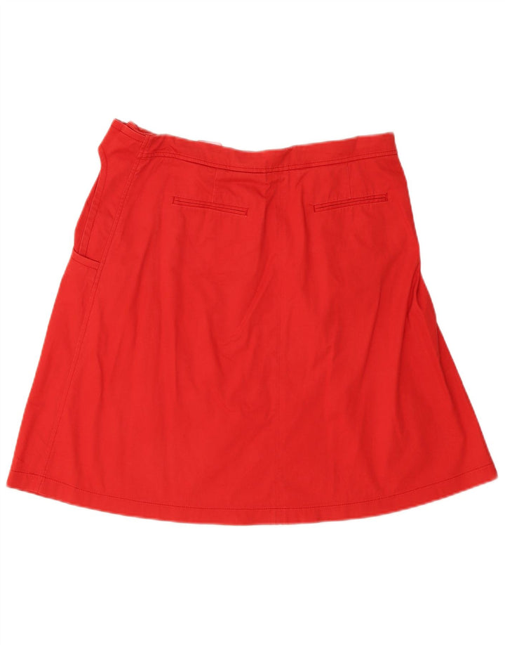 Armani Γυναικεία φούστα σε γραμμή Α US 8 Medium W30 Κόκκινη Βαμβακερή