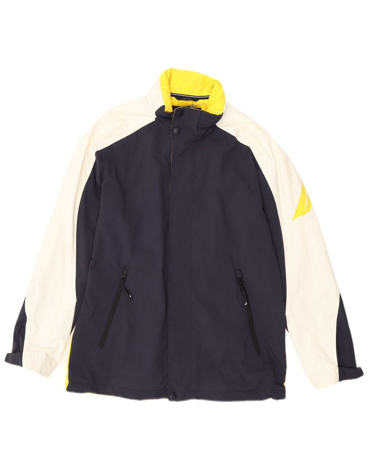 NAUTICA Ανδρικό γραφικό τζάκετ αντιανεμικό UK 38 Medium Navy Blue Colorblock