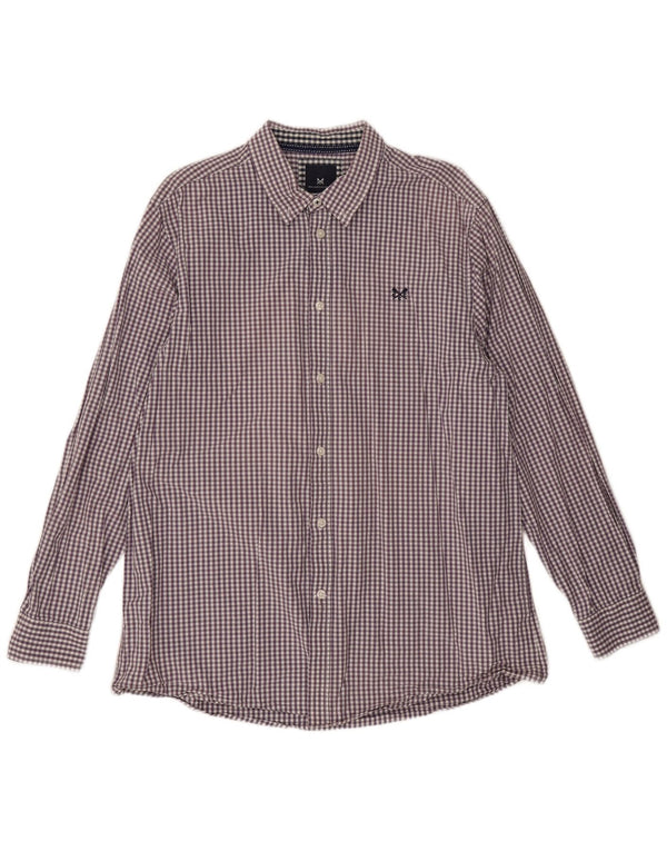Crew Clothing Ανδρικό πουκάμισο Classic Fit XL Purple Gingham Cotton