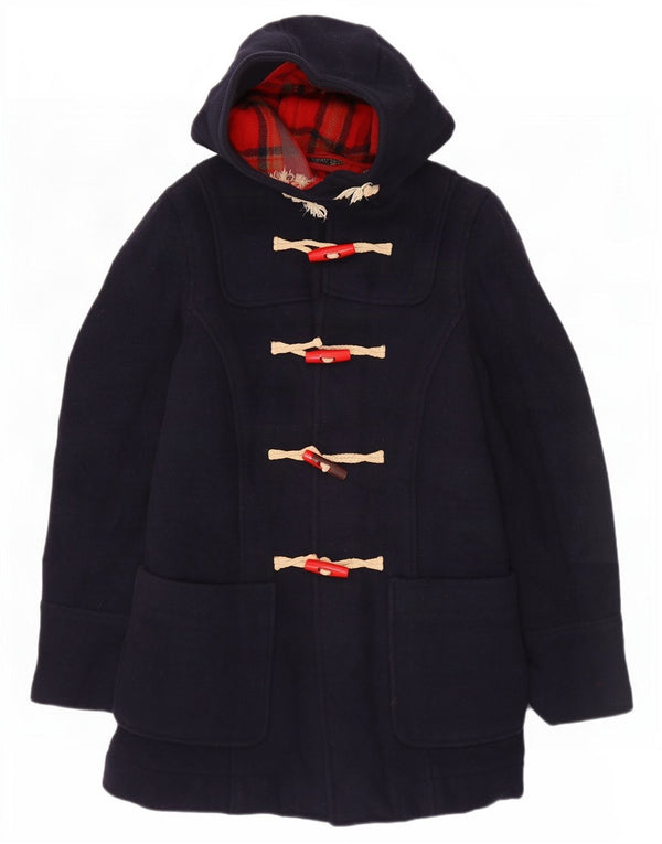 Topshop Γυναικείο παλτό Duffle με κουκούλα UK 10 Small Navy Blue Acrylic
