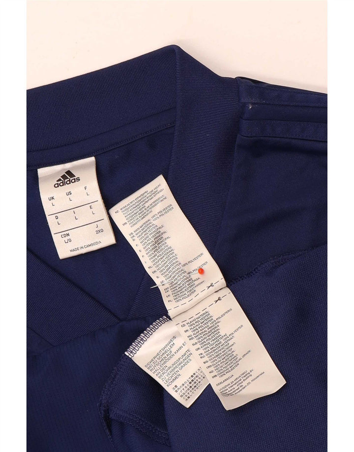 Ανδρικό τοπ Adidas μακρυμάνικο μεγάλο μπλε ναυτικό πολυεστέρας