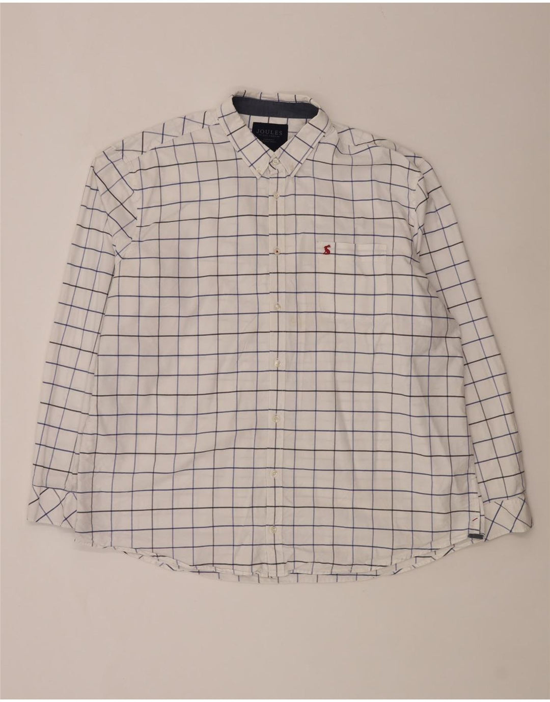 Joules Ανδρικό πουκάμισο Classic Fit 3XL White Check Cotton
