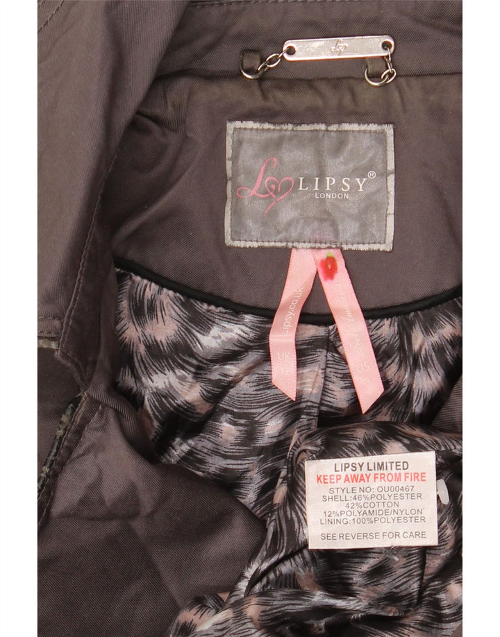 Lipsy γυναικεία καμπαρντίνα UK 12 Medium Grey Polyester