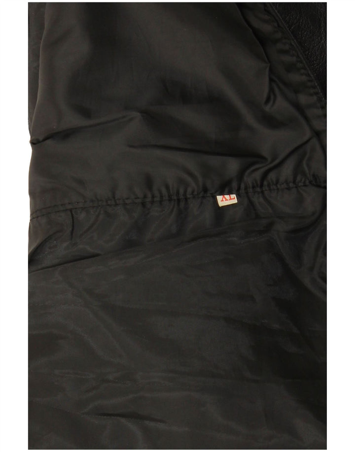 VINTAGE Ανδρικό Δερμάτινο Γιλέκο XL Μαύρο