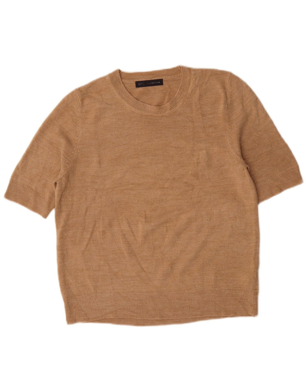 Marks & Spencer Γυναικείο πουλόβερ με λαιμόκοψη UK 14 Large Beige