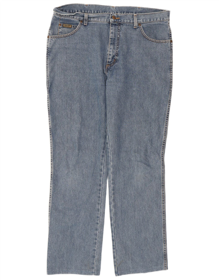 Ανδρικό τζιν Wrangler ίσιο W36 L32 Blue Cotton Classic