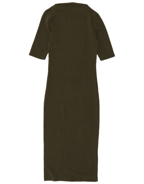 Zara Γυναικείο Maxi Φόρεμα UK 8 Small Khaki