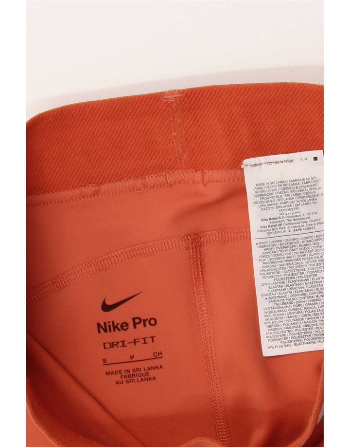 Γυναικεία γραφικά αθλητικά σορτς Nike Dri Fit UK 8 Small πορτοκαλί πολυεστέρας