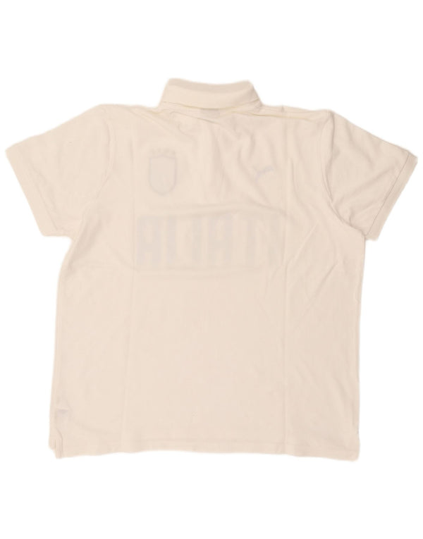 Πουκάμισο Puma Mens Italia Graphic Polo 2XL Λευκό βαμβακερό