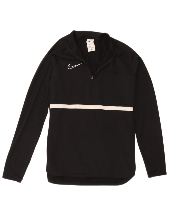 Ανδρική φόρμα Nike Dri Fit με φερμουάρ πουλόβερ στο επάνω μέρος, μεσαίο μαύρο χρώμα